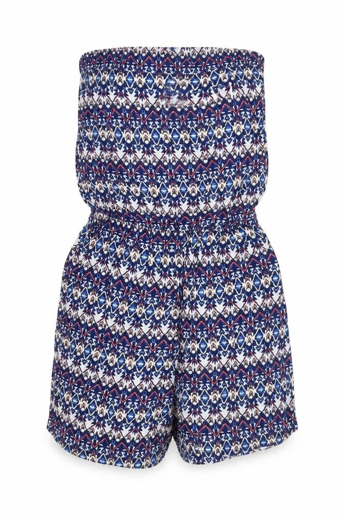 Womens UK Size 8 Divided One-Piece Blue Playsuit