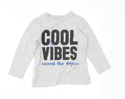 George Boys Grey   Basic T-Shirt Size 2-3 Years