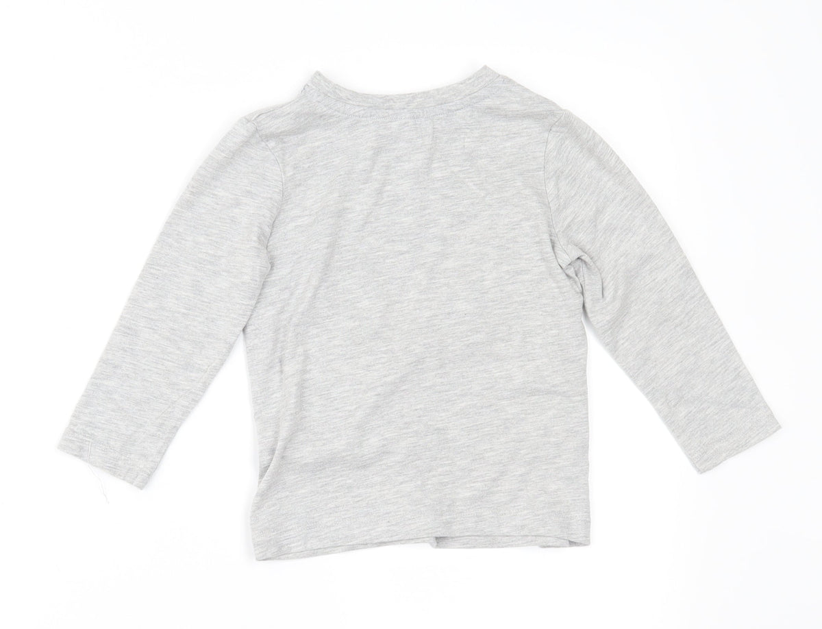 George Boys Grey   Basic T-Shirt Size 2-3 Years