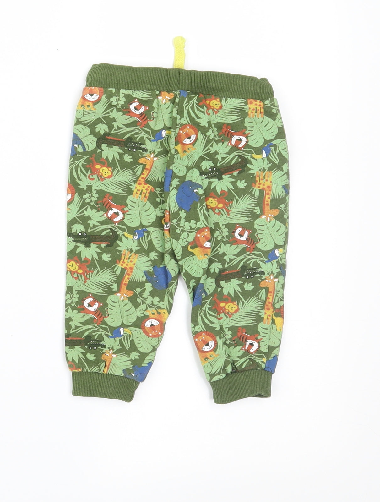 So Cute Boys Green Geometric  Jogger Trousers Size 6-9 Months