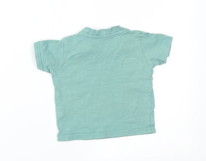 Primark Boys Green   Basic T-Shirt Size 6-9 Months
