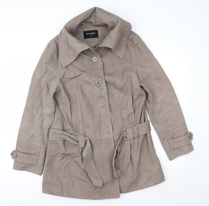 Womens UK Size 14 Atmosphere Brown Overcoat