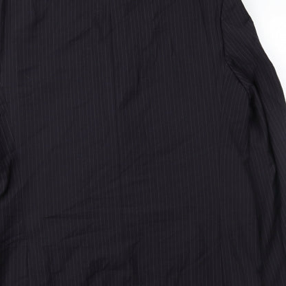 High and Mighty Mens Blue Striped  Jacket Suit Jacket Size 46
