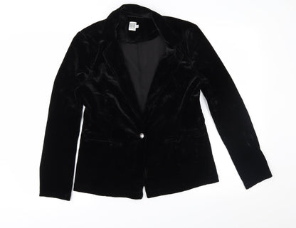 Saint Tropez Clothing Womens Black  Velour Jacket  Size M