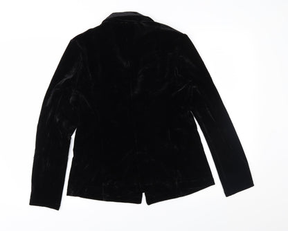 Saint Tropez Clothing Womens Black  Velour Jacket  Size M