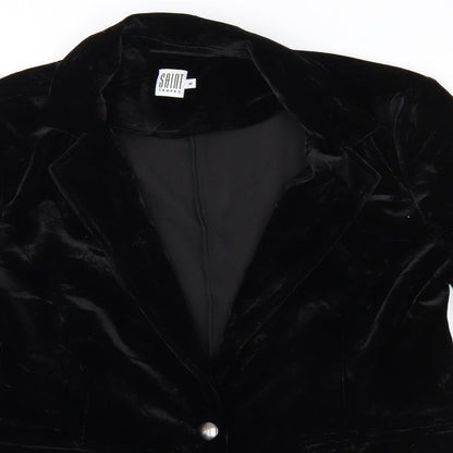 Saint Tropez Clothing Womens Black  Velour Jacket  Size M