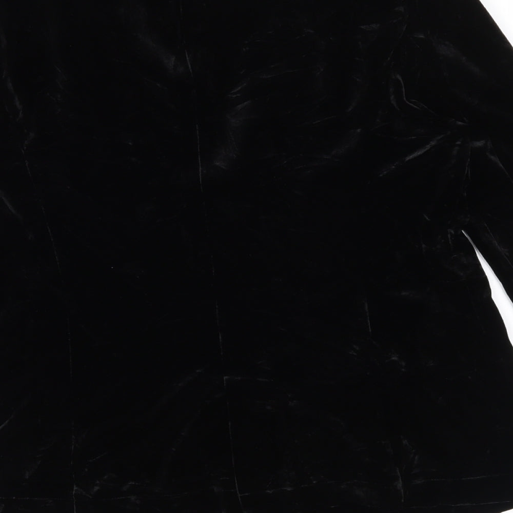 Saint Tropez Clothing Womens Black  Velour Jacket  Size M