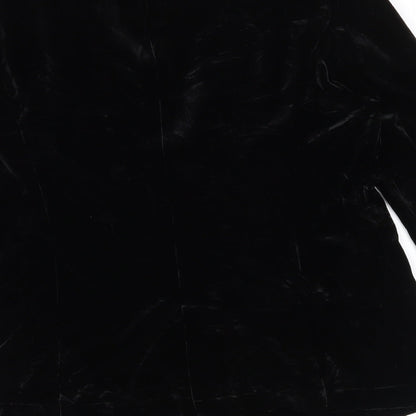 Saint Tropez Clothing Womens Black  Velour Jacket  Size M