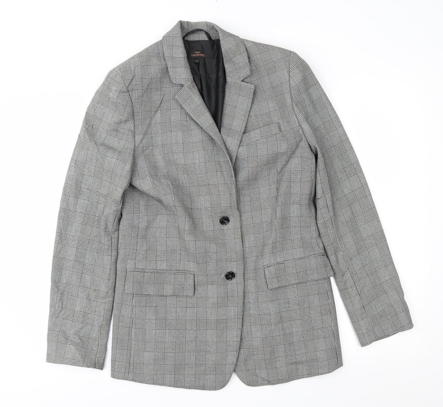 NEXT Womens Grey Check  Jacket Suit Jacket Size 10
