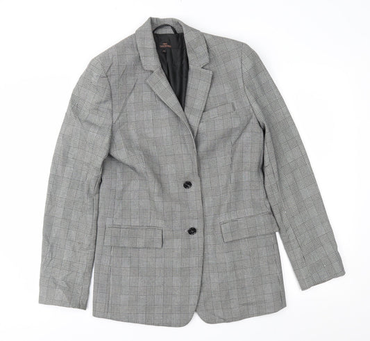 NEXT Womens Grey Check  Jacket Suit Jacket Size 10