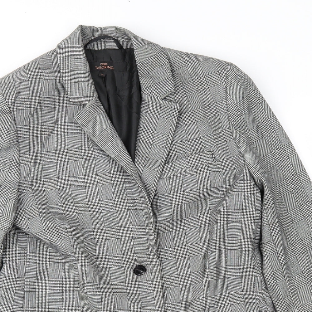 NEXT Womens Grey Check  Jacket Suit Jacket Size 10