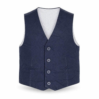 John Lewis Boys Blue   Jacket Waistcoat Size 4 Years
