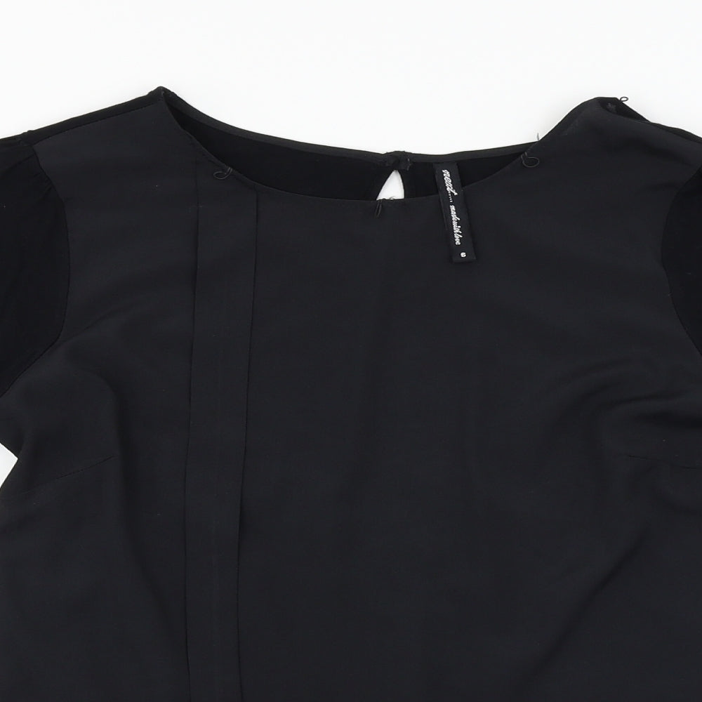 Womens UK Size 6 NEXT Black Basic Blouse