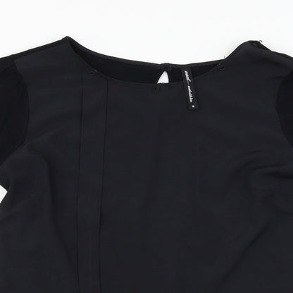 Womens UK Size 6 NEXT Black Basic Blouse