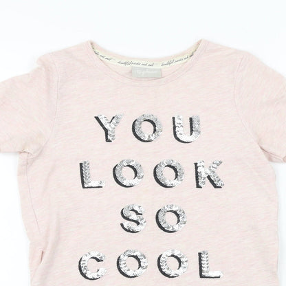 Matalan  Girls Pink   Basic T-Shirt Size 6 Years
