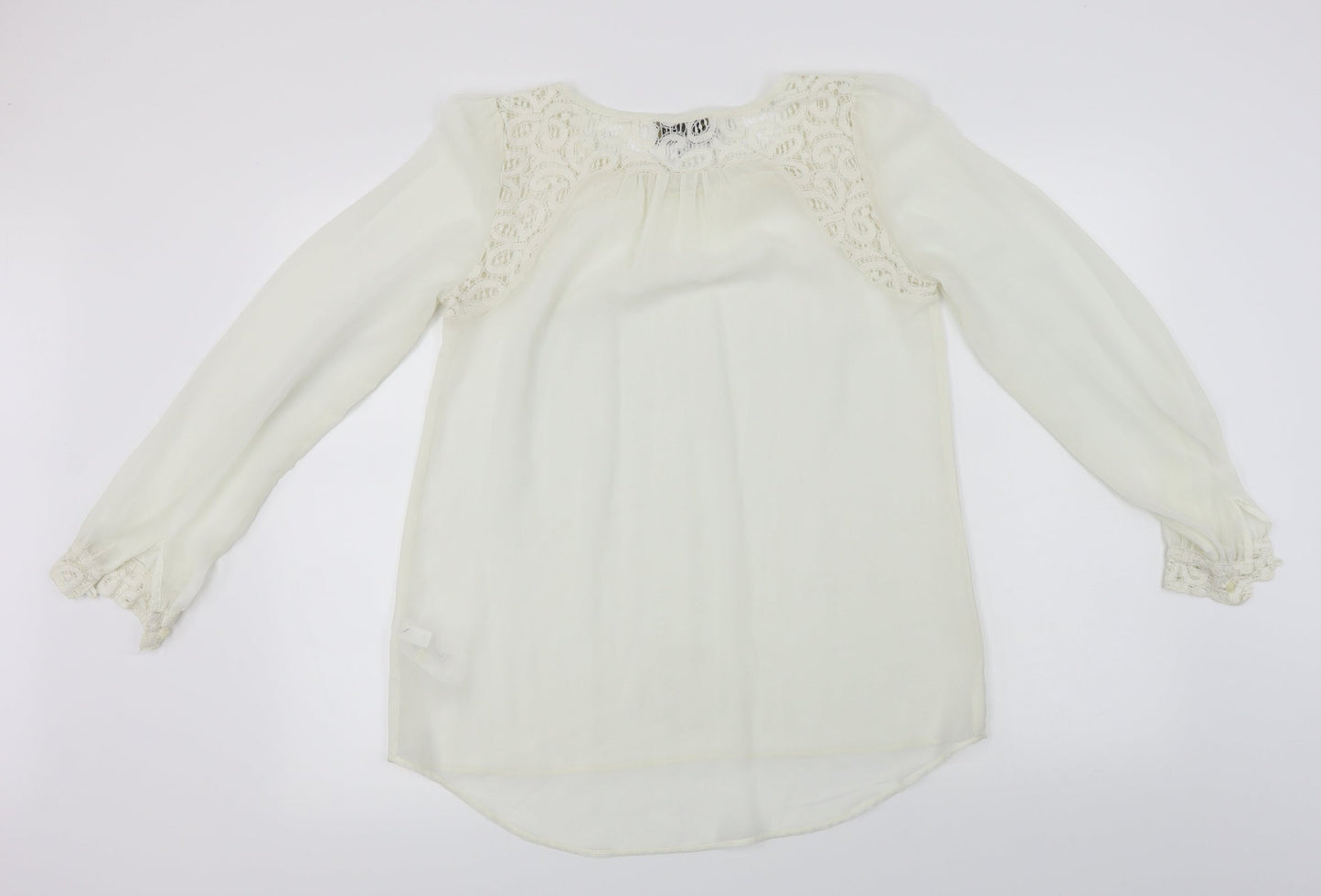 Womens UK Size 8 NEXT Ivory Basic Blouse