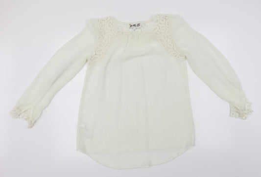 Womens UK Size 8 NEXT Ivory Basic Blouse