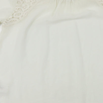 Womens UK Size 8 NEXT Ivory Basic Blouse
