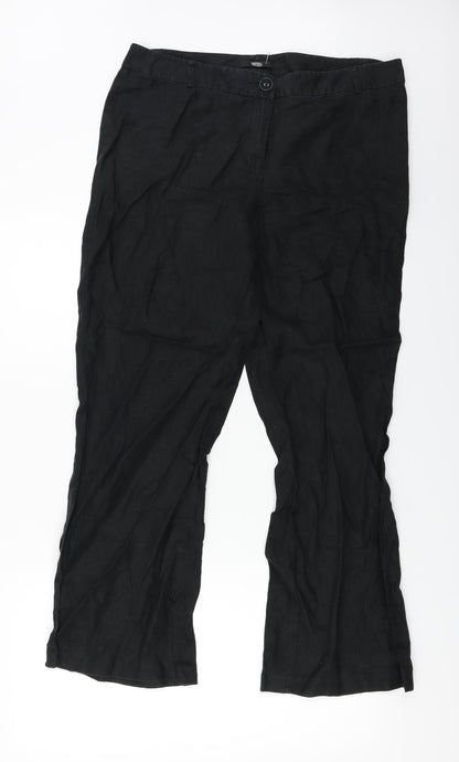 Womens UK Size 16 Marks and Spencer Regular Fit  Black Trousers