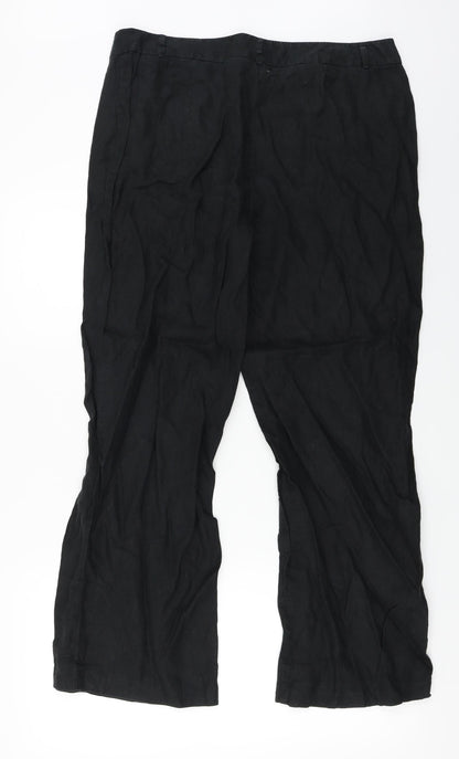 Womens UK Size 16 Marks and Spencer Regular Fit  Black Trousers