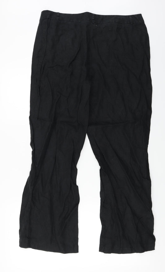 Womens UK Size 16 Marks and Spencer Regular Fit  Black Trousers