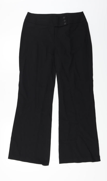 F&F  Womens Black   Trousers  Size 10 L27 in
