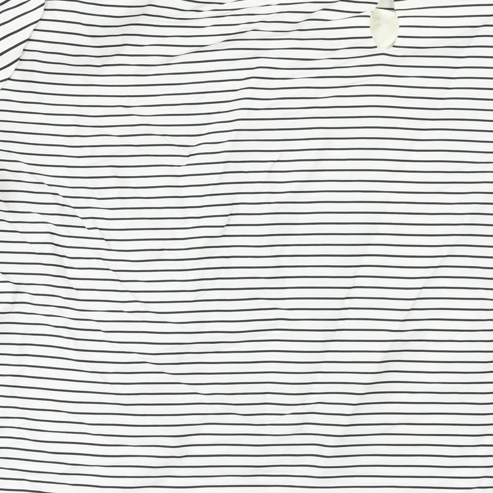 Precis  Womens White Striped  Basic Blouse Size 14