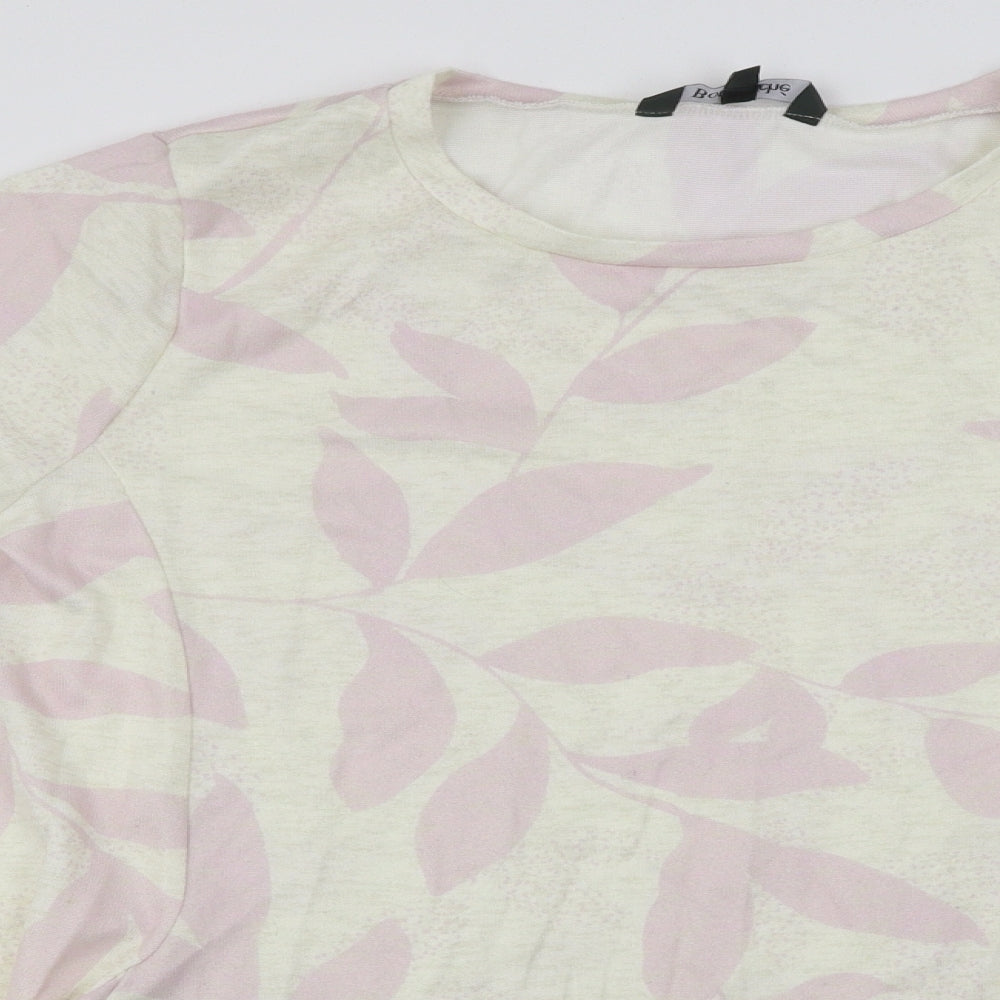 Bonmarché Womens Ivory Floral Pullover Jumper Size 14