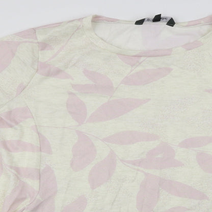 Bonmarché Womens Ivory Floral Pullover Jumper Size 14