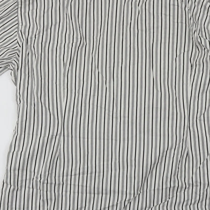 Sartorial  Mens White Striped   Button-Up Size XL