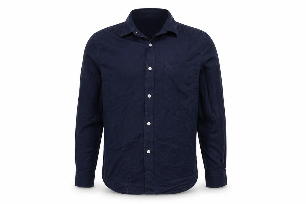 Mens UK Size L Burton Blue  Button-Up Long Sleeve Casual Shirt