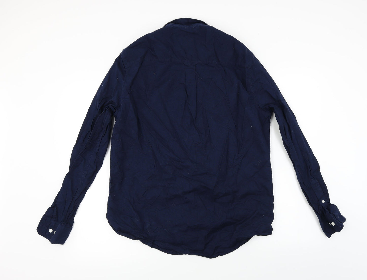 Mens UK Size L Burton Blue  Button-Up Long Sleeve Casual Shirt
