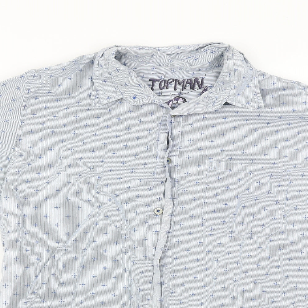 Topman  Mens Blue    Button-Up Size M