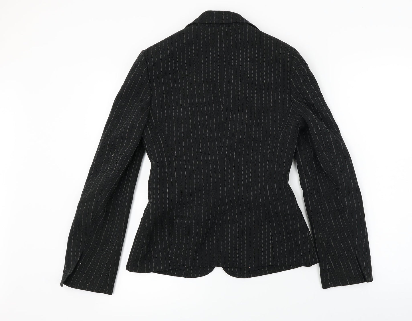 Oasis  Womens Black Striped  Jacket Blazer Size 8