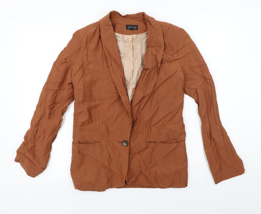 Topshop  Womens Brown   Jacket Blazer Size 8