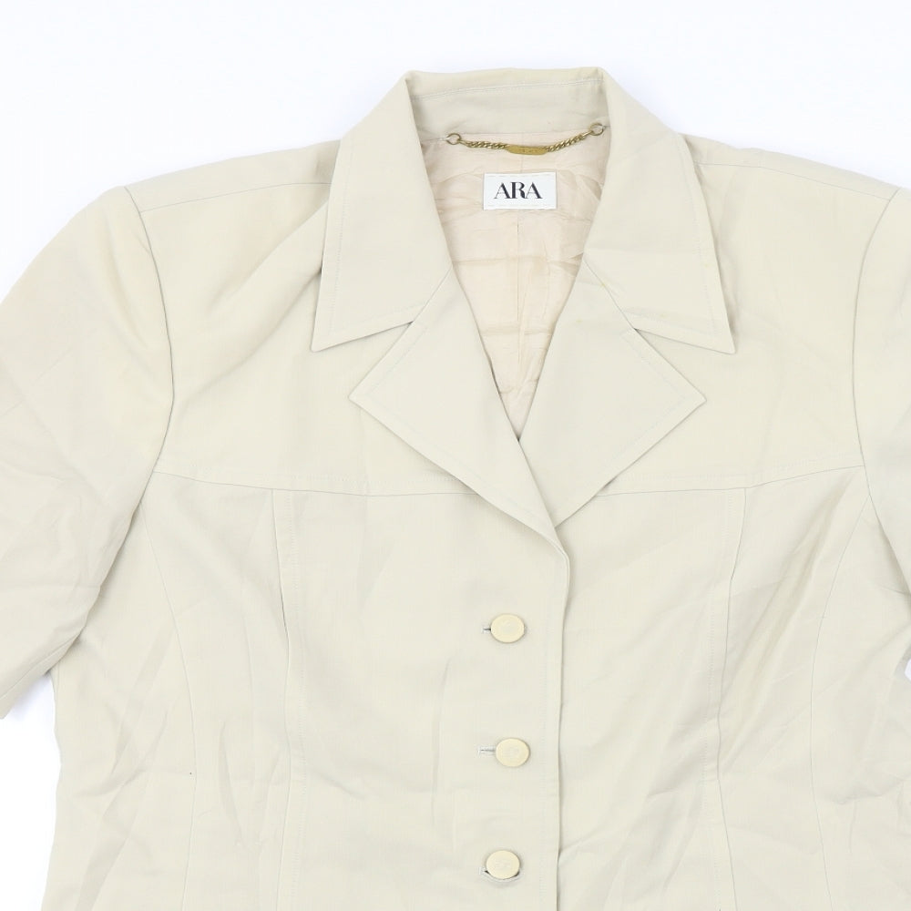 Womens UK Size 12 ara Beige Jacket