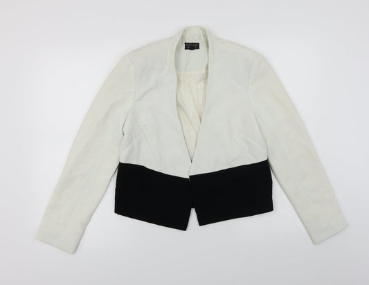 Topshop Womens White   Jacket Blazer Size 10
