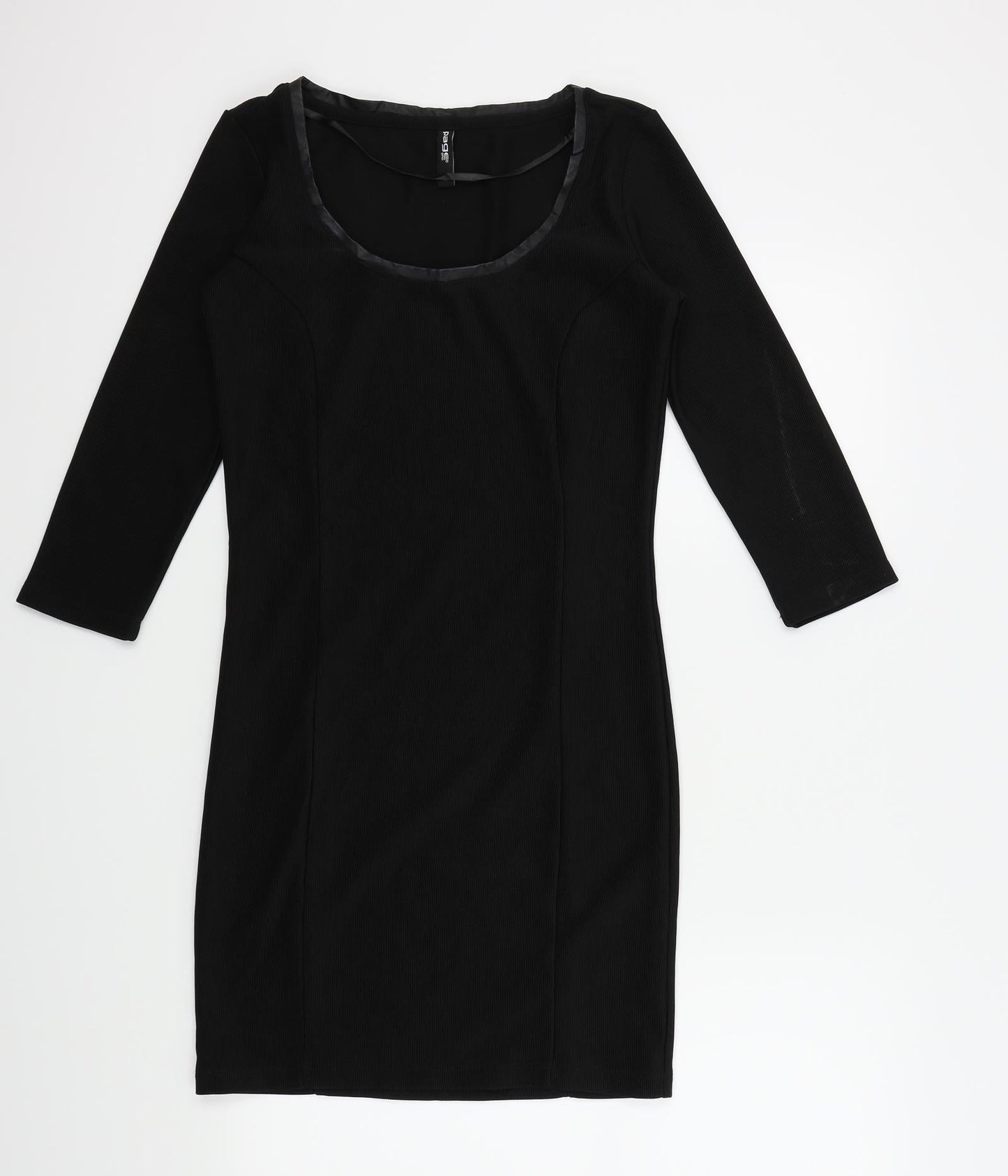 page one Womens Black Colourblock  A-Line  Size M