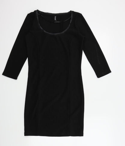 page one Womens Black Colourblock  A-Line  Size M