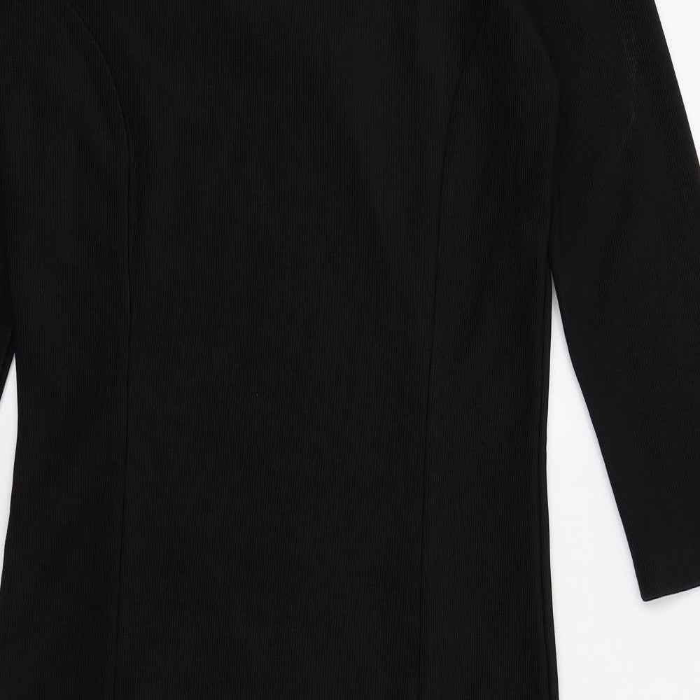 page one Womens Black Colourblock  A-Line  Size M
