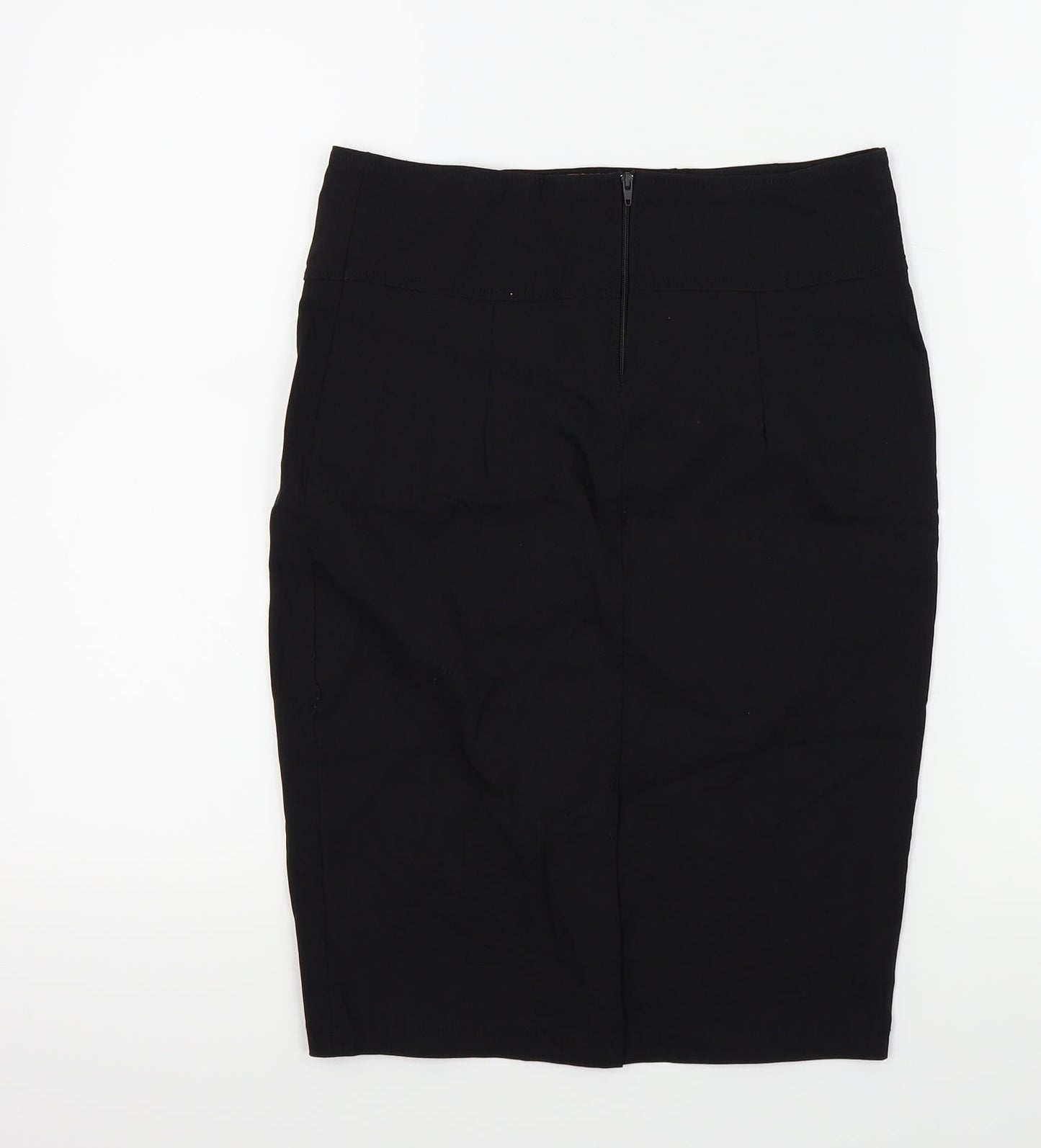 MISSSEXIES Womens Black   A-Line Skirt Size 10  - split front