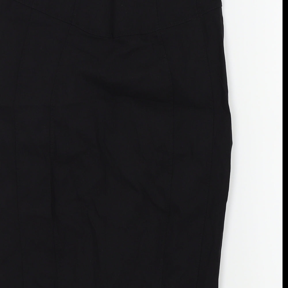 MISSSEXIES Womens Black   A-Line Skirt Size 10  - split front