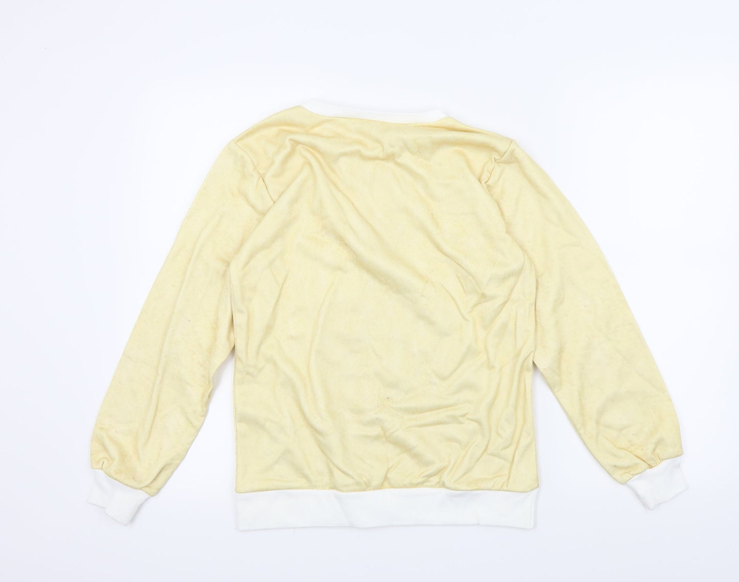 Preworn Girls Yellow   Pullover Jumper Size M  - cats