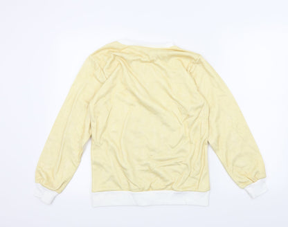 Preworn Girls Yellow   Pullover Jumper Size M  - cats