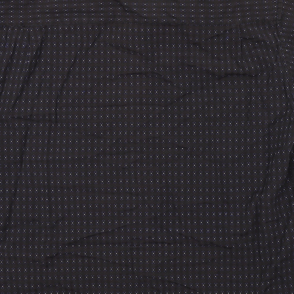 Xplicit Mens Black Geometric   Button-Up Size L