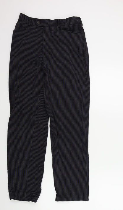 Fosters Mens Blue Striped  Trousers  Size 30 L29 in