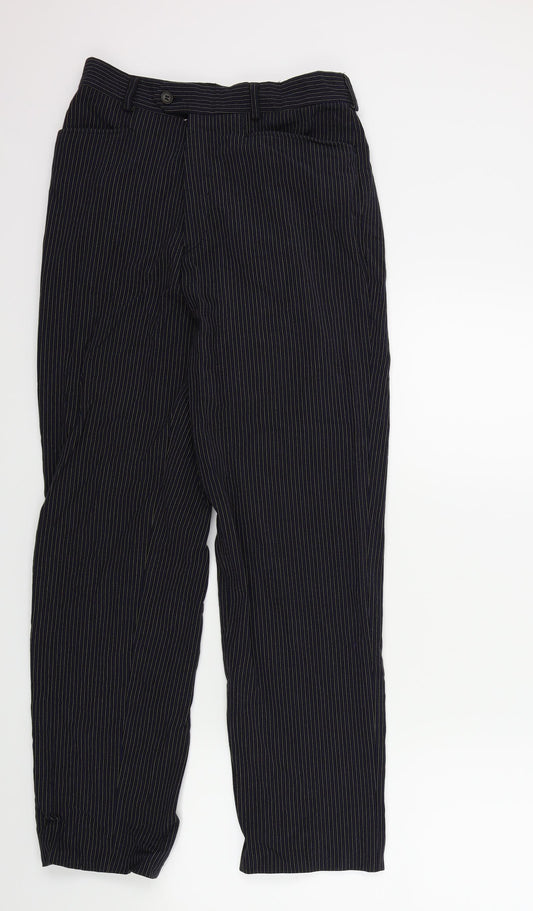 Fosters Mens Blue Striped  Trousers  Size 30 L29 in