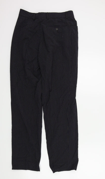 Fosters Mens Blue Striped  Trousers  Size 30 L29 in