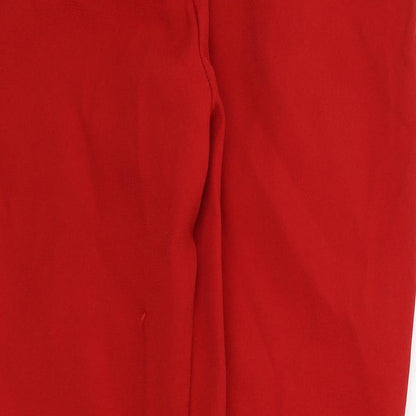 Womens UK Size 10 Missguided Regular Fit  Red Trousers