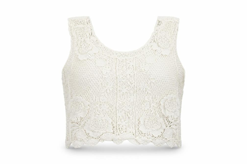 Womens UK Size M Cameo Rose White Basic Tank